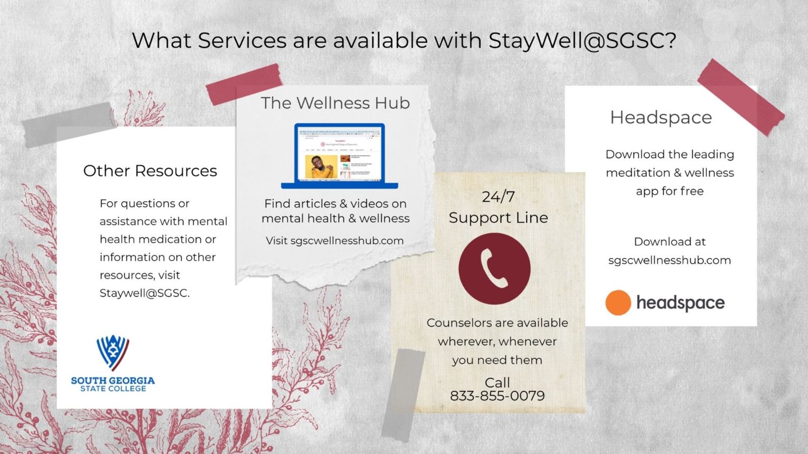 Stay Well at SGSC Student Services South State College